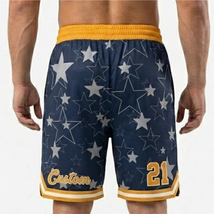 Nouveaux shorts de basket décontractés pour hommes, plusieurs designs au choix, 100 % polyester, confortables, coupe ample, vêtements de sport - Product Image 3