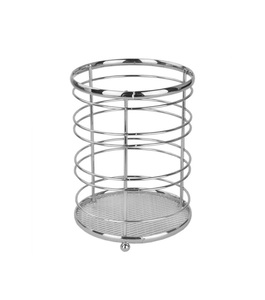 Porte-couverts rond au design unique, qualité supérieure, en acier inoxydable, pour la table, support de rangement décoratif pour couverts - Product Image 6