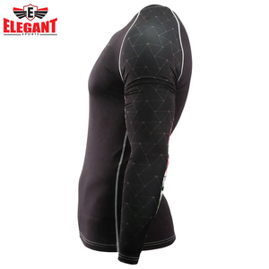 Su propio diseño MMA BJJ Mangas largas Rash Guard La mejor calidad Hombres Fitness Training Wear Rash Guard - Product Image 6