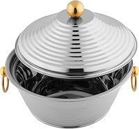 Plat de service chaud en acier inoxydable de haute qualité, classique, moderne, simple, écologique, avec bouton argenté brillant