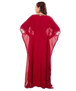 Caftán islámico marroquí de playa elegante moderno hasta el suelo de manga larga para vestido de mujer - Product Image 3