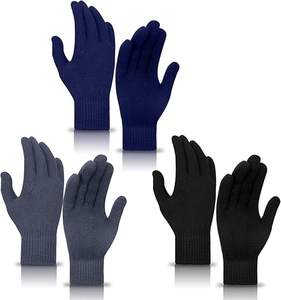 Winter Magic <b>Gloves</b> for Adult Men <b>Women</b> Warm Stretchy Knit Black <b>Gloves</b> One Size Fits Men <b>Women</b> Teens - Product Image 2