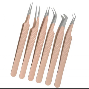 OEM acceptable SONG LASHES vente en gros pince à épiler professionnelle à étiquette personnalisée pour volume de cils pointes en fibre pince à épiler - Product Image 1