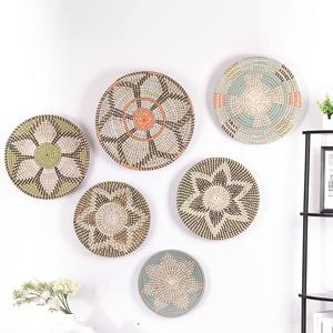 Articles de décoration intérieure naturels pour les murs, art mural en fibre de jonc de mer, suspendu en paille de jonc de mer - Product Image 6