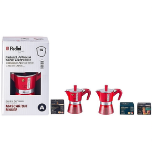 Cafetera Pedrini de Aluminio para 6 Tazas, Cafetera Espresso Roja para Estufa - Product Image 2