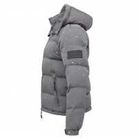 Veste matelassée grise pour homme, sur mesure, de haute qualité, tendance, en toile, pour l'hiver, avec fermeture éclair imperméable, pour l'hiver froid