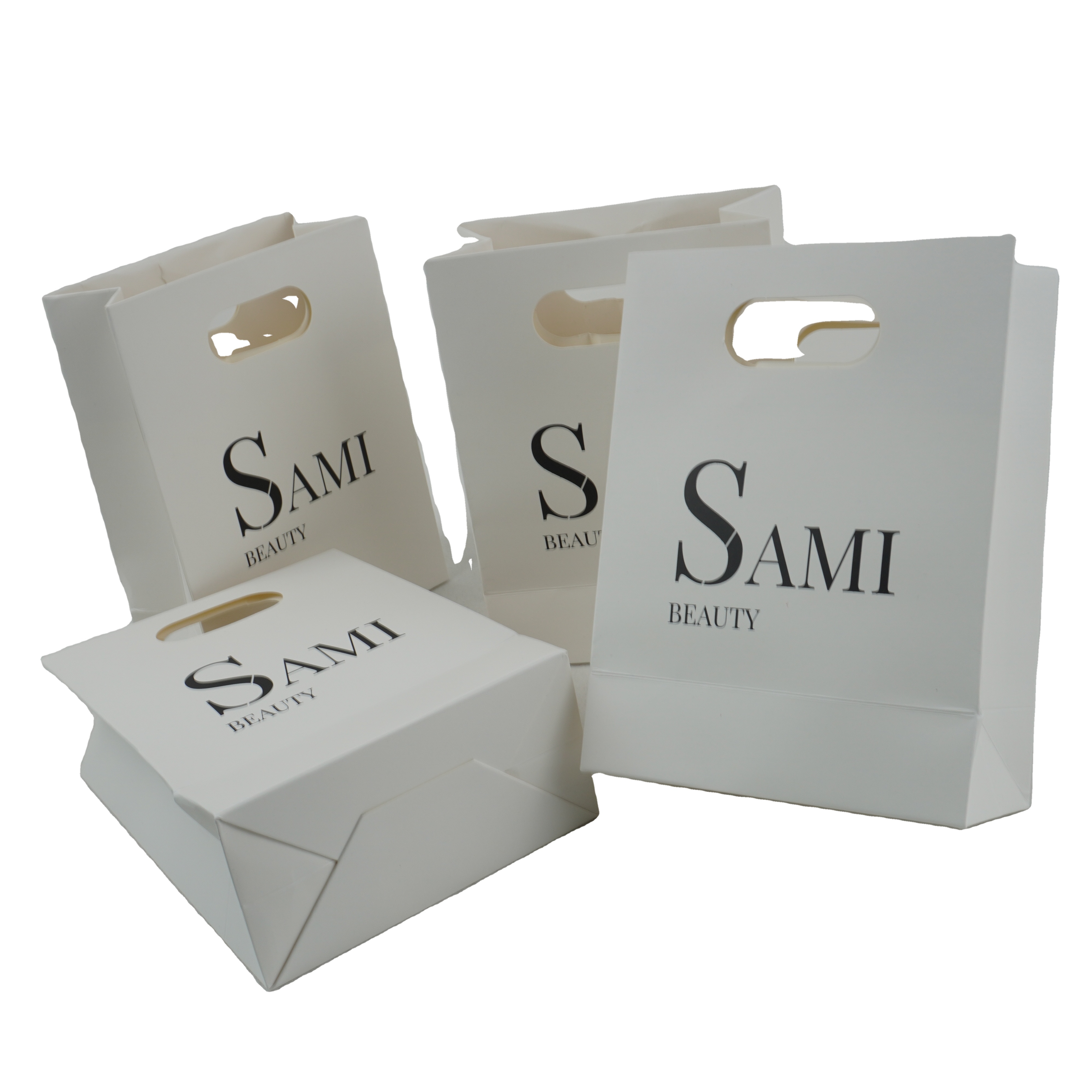 Custom Luxury Jewelry Packaging Printed Logo Biodegradable Cardboard Handbags Eco-Friendly