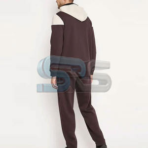 Vente en gros de combinaison de jogging pour hommes OEM avec logo personnalisé 100% survêtement en coton avec capuche zippée et pantalon vêtements d'entraînement pour la saison d'hiver - Product Image 5