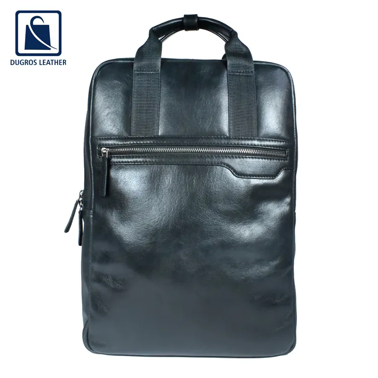 Bolso de mochila de cuero genuino con costuras a juego de estilo vintage de alta calidad a un precio de mercado confiable