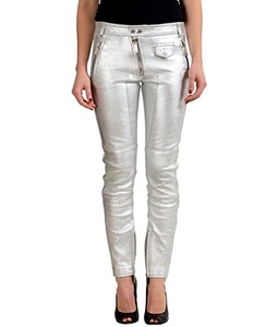 2025 Meilleure vente grande taille pantalon en cuir PU pour femmes couleur rose uni plat avant hiver moto cuir collants Offre Spéciale - Product Image 4