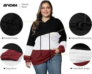 Sudaderas elegantes de talla grande PARA MUJER: manga larga, acogedoras y perfectas para looks Casuales - Product Image 5