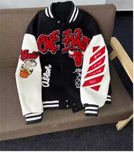 Veste de baseball pour homme MianDi, nouveau style, veste universitaire, col montant, imperméable, tendance de la mode, manteaux en toile, vente en gros - Product Image 3