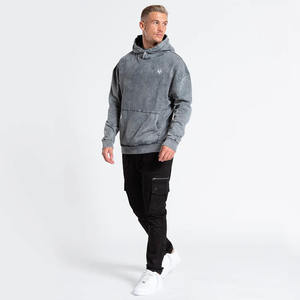 Sudadera con Capucha para Hombre, Tejido Personalizado con Lavado Ácido, Antiarrugas, de Alta Calidad, Poliéster/Algodón, Tallas Grandes, Impresión de Logotipo Personalizado - Product Image 2