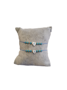 Bracelets en macramé variés avec des perles œil porte-bonheur - Product Image 1