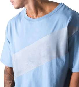 T-shirt surdimensionné pour hommes, épaules tombantes, décolleté skinny, qualité personnalisée, style décontracté, col montant - Product Image 2