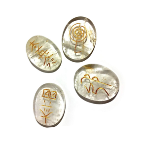 Usui Reiki cristal transparente con Usui Reiki Set símbolo conjunto piedra Natural curación Usui cristal Reiki piedra preciosa al por mayor - Product Image 1