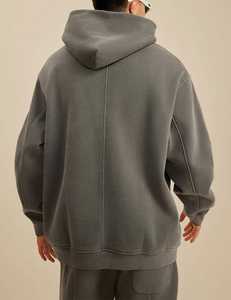 Sweat-shirts à capuche oversize personnalisés pour hommes, en molleton épais, délavé, 100% coton mélangé, hiver, brodés et imprimés sur mesure - Product Image 2