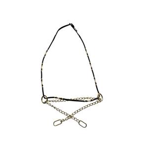 บังเหียนม้าสแตนเลสประดับลูกปัดพร้อมโซ่ |   อุปกรณ์ขี่ม้าแบบมีสไตล์ ทนทาน และสะดวกสบาย - Product Image 2