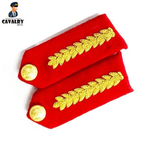 Newest Style Red Gorgets by Cavalry SKT Company <b>Hand</b> Embroidered <b>Gold</b> or Silk Personal Defense Equipment - Product Image 3