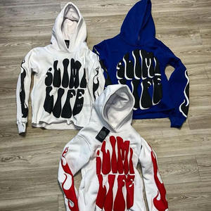 Sweats à capuche personnalisés à impression 3D sans ficelle en éponge française Sweats à capuche grande taille de haute qualité pour hommes - Product Image 1