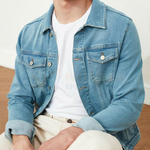 Nouvelle veste en jean tendance pour homme, 100% coton, style décontracté unique, veste en jean pour homme en vente en ligne - Product Image 3