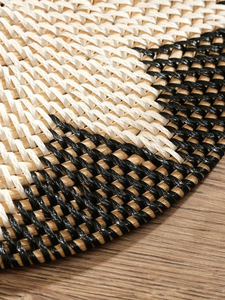 Set de table rond en rotin 2 couleurs Produits écologiques Fabriqués au Vietnam Décoration de table Napperon tissé Vente en gros Moderne - Product Image 4