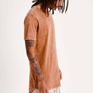 Venta al por mayor Vintage camiseta 230G 250g camiseta Oversize hombres ácido lavado camiseta DTG estampado Streetwear ácido lavado camiseta - Product Image 4