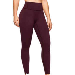 Logo personnalisé taille haute séchage rapide doux extensible solide collants respirants Sport Gym Yoga pantalons ensembles Fitness porter Yoga Legging femmes - Product Image 4