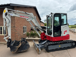 รถขุดขนาดเล็ก Takeuchi TB350R 5 ตัน 5000 กก. แบบสวิงท้ายสั้น รถขุดตีนตะขาบ 44 แรงม้า เครื่องยนต์ดีเซล รถขุดขนาดกะทัดรัดสำหรับขาย - Product Image 5