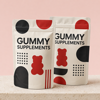 Sachets Doypack Ziplock en gros pour compléments alimentaires gélifiés, qualité alimentaire, étanches à l'humidité, emballage personnalisable pour lait, aliments pour animaux de compagnie, chewing-gum