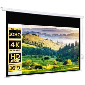 HOMCOM Pantalla de Proyección de PVC y Metal Blanco de 100 Pulgadas con Control Remoto 247x7,5x168 cm - Product Image 3