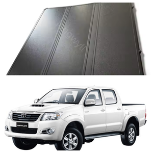 Longwll personalizado de alta calidad de aleación de aluminio deslizante tri-fold Tonneau cubierta para TOYOTA para Hilux <span class=keywords><strong>Vigo</strong></span> Roll-up impermeable - Product Image 2
