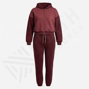 Chándal Informal con Capucha para Uso Diario, Diseño Sólido 100% Algodón, Múltiples Tallas, Ropa Deportiva Activa, Color Personalizado - Product Image 1