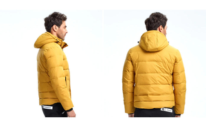 Blouson aviateur en cuir de mouton rouge pour homme, toile imperméable respirante, hiver épais, fermeture éclair, 2025 - Product Image 5