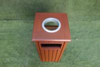Poubelle rectangulaire verticale haute Europa KNT en fibre de verre marron, intelligente, pour recyclage, simple, élégante, ornement de jardin, bac à déchets