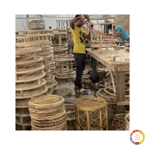 Cesta de bandeja de ratán Cesta decorativa redonda hecha a mano ecológica para almacenamiento de alimentos y servicio de Vietnam - Product Image 5