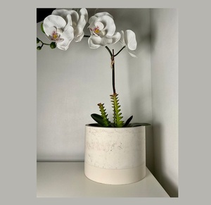 Macetero de Mármol Pulido de Fabricante OEM, Decoración para el Hogar, Contenedor de Hierbas de Piedra para Cocina, Elegante y Moderno - Product Image 6