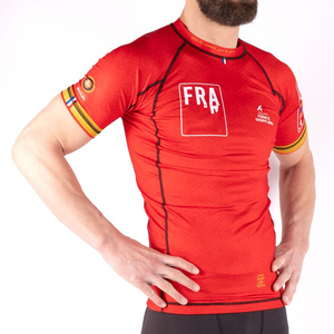 Meilleure qualité unisexe séchage rapide BJJ Rash Guard Compression chemise courte pour hommes femmes écran solaire Protection vêtements respirant - Product Image 3