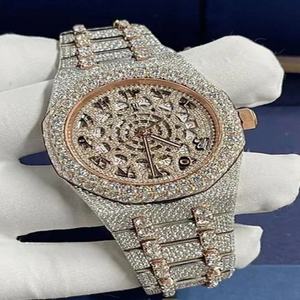 41MM Luxury Iced Out Skeleton Dial Hip Hop Moissanite Diamond Jewelry VVS <b>Men's</b> <b>Watches</b> Mechanical Wrist <b>Watches</b> - Product Image 1
