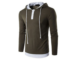 Automne hommes à capuche Simple gris pull 100% Polyester et coton mélange Sublimation épais sweats à capuche prix de gros - Product Image 6