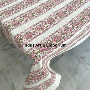 Mantel de Algodón a Rayas de Estilo Moderno Hecho a Mano en India, la Mejor Calidad, Origen Jaipur, Tamaño y Color Personalizables - Product Image 6