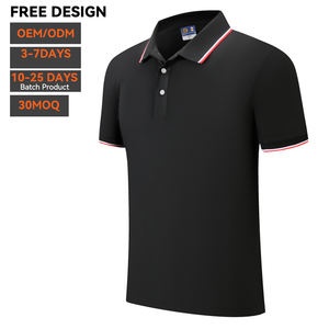 Camiseta Polo de Algodón de Alta Calidad con Bordado Personalizado, Logotipo de Marca Informal, Camiseta Lisa, OEM al por Mayor, Camiseta Polo de Manga Corta - Product Image 1