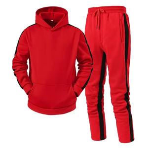 Chándal de algodón de diseñador para hombre, chándal de dos piezas con logotipo personalizado y pantalones de chándal para deportes de invierno, parte inferior lisa - Product Image 5