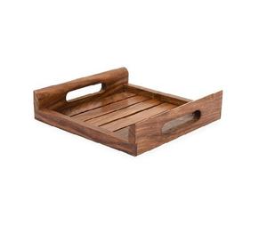 Plateau de service en bois d'acacia le plus vendu, table basse décorative pour salon, hôtel, restaurant, pour Noël - Product Image 5