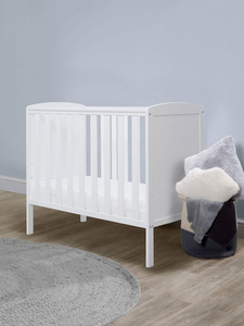 Culla bianca salvaspazio-<span class=keywords><strong>lettino</strong></span> per bambini di <span class=keywords><strong>piccole</strong></span> <span class=keywords><strong>dimensioni</strong></span> con piano curvo-mobili in legno massiccio - Product Image 5