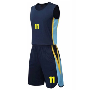 Conjunto de ropa de baloncesto personalizada Jersey sin mangas cuello redondo impresión personalizada tela de poliéster ropa deportiva para jóvenes - Product Image 5