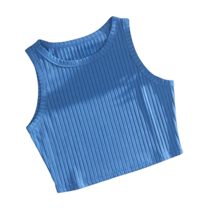 Transpirable Mujer Tank Tops Tela de algodón OEM Activewear Sin mangas Verano Fitness Moda Ropa - Product Image 6