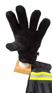 FR Cotton Fabric Disposable Fire Resistant Safety Gloves Breathable Durable Striped Wrist-length Four Seasons Use for Welding - Product Image 3