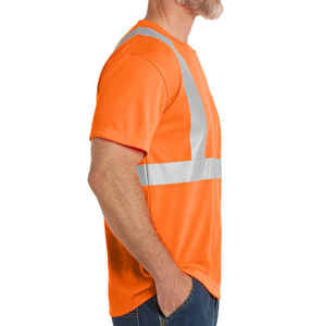 Camisa de seguridad de alta visibilidad para hombre más vendida ropa de trabajo de algodón de manga corta reflectante personalizada a prueba de agua - Product Image 3