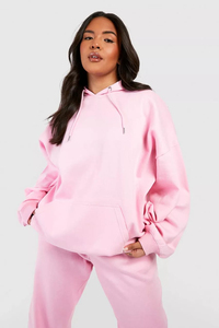 OEM mejor calidad mujeres sudaderas con capucha de gran tamaño púrpura oscuro sudaderas con capucha para damas personalizado Puff estampado sudaderas con capucha de invierno para las mujeres - Product Image 2